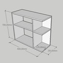 Ver imagem 2 de Mesa Lateral Branca Aparador de Sofa Sala Mesa Lateral Cama Mesa de Canto Mesa de Cabeceira