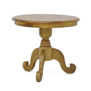 Mesa de Canto Redonda 90x90cm em Madeira Troia - Iaza Móveis