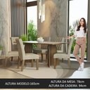 Ver imagem 3 de Conjunto Sala de Jantar Mesa Tampo de Madeira 6 Cadeiras Rustic/crema/imperial Madison Madesa