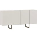 Ver imagem 2 de Buffet Aparador 100% MDF 4 Portas 160cm com Pés em Metal Champanhe Mayra