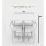 Conjunto Mesa Branca 4 Cadeiras Pequena Estofado Industrial Dourado Don Castro Decor - 2