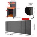 Ver imagem 7 de Kit 2 Mesinhas Cinza/cinamomo Prateleira Nicho Cabeceira Suspensa Cama Box Casal 1,40 Suede - Rpm