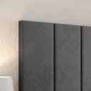 Ver imagem 6 de Kit 2 Mesinhas Cinza/cinamomo Prateleira Nicho Cabeceira Suspensa Cama Box Casal 1,40 Suede - Rpm