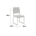 Ver imagem 2 de Kit 2 Cadeiras Sala de Jantar 1736 Estrutura MDF-MDP Assento Polipropileno Branco Móveis Carraro