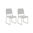 Ver imagem 1 de Kit 2 Cadeiras Sala de Jantar 1736 Estrutura MDF-MDP Assento Polipropileno Branco Móveis Carraro