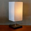 Ver imagem 2 de Abajur Luminaria de Mesa Quadrado e Interruptor Ref 49 Decoração Casa Sala Quarto Escritório Moveis