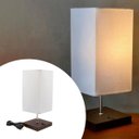 Ver imagem 1 de Abajur Luminaria de Mesa Quadrado e Interruptor Ref 49 Decoração Casa Sala Quarto Escritório Moveis