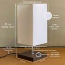 Ver imagem 3 de Abajur Luminaria de Mesa Quadrado e Interruptor Ref 49 Decoração Casa Sala Quarto Escritório Moveis