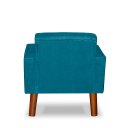 Ver imagem 5 de Mini Poltrona Cadeira Infantil Nina de Criança Suede Azul Claro Pés Palito