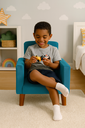 Ver imagem 7 de Mini Poltrona Cadeira Infantil Nina de Criança Suede Azul Claro Pés Palito