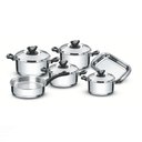 Ver imagem 1 de Jogo de Panelas Tramontina Solar Baquelite em Aço Inox Fundo Triplo com Cabos e Alças de Baquelite 6