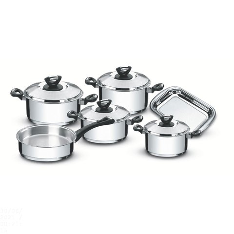 Jogo de Panelas Tramontina Solar Baquelite em Aço Inox Fundo Triplo com Cabos e Alças de Baquelite 6