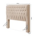 Ver imagem 4 de Cabeceira Cama Casal Estofada 1,40 Cm - Inca Linho Cru