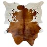 Tapete de Couro Bovino com Pelo Natural Minuano Mescla Marrom e Branco - 1
