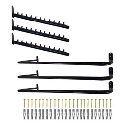 Kit Três Araras Aço Reforçado 1 Metro Lojas Closet + 3 Expositores Inclinados Rt Suporte Resistente - 1