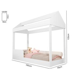 Cama Montessoriana Infantil Infantil Montessoriana Crystal com Voal Rosa - 3