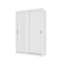 Ver imagem 4 de Guarda Roupa Solteiro 2 Portas Darvi Carraro Ripado Branco