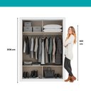 Ver mais imagens de Guarda Roupa Solteiro 2 Portas Darvi Carraro Ripado Branco