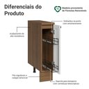 Ver imagem 3 de Balcão Porta-temperos 20 Cm 1 Porta Rustic/branco Vik Madesa