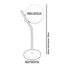 Ver imagem 5 de Kit 2 Abajur Luminária De Mesa Aro Jabuticaba Orby Prata