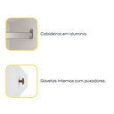 Ver imagem 5 de Guarda Roupa Casal 3 Portas Taiffa 190cm com Espelho Yescasa Branco/Neve