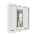 Ver imagem 2 de Guarda Roupa Casal 3 Portas Taiffa 190cm com Espelho Yescasa Branco/Neve