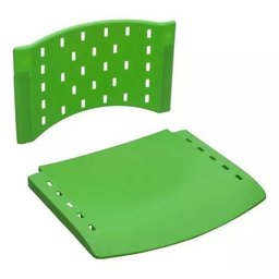 Assento Encosto Plastico Preto Cadeira Fixa - 1