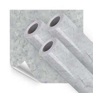 Kit 6 Metros de Papel de Parede Lavavel Marmore Azul Lagoa