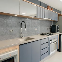 Kit 6 Metros de Papel de Parede Lavavel Marmore Azul Lagoa - 5