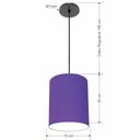 Ver imagem 2 de Lustre Luminária Pendente Vivare Free Lux Pe-4104pr Cúpula em Tecido 15x25cm