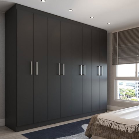 Guarda-roupa Casal Ela e Ele 8 Portas 8 Prateleiras Malbec - Panorama Móveis