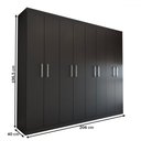 Ver imagem 5 de Guarda-roupa Casal Ela e Ele 8 Portas 8 Prateleiras Malbec - Panorama Móveis