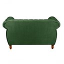 Ver imagem 5 de Sofá Nobreza 2 Lugares 153cm Verde Veludo Bella Decor Estilo Clássico Encosto Capitonê