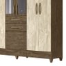 Guarda Roupa Casal New Mafra 7 Portas e 2 Gavetas com Espelho Castanho Wood/Avelã - PR Móveis - 4