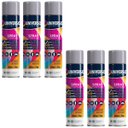 Ver imagem 1 de Tinta Spray 400ml Cinza Uso Geral em Aço Ferro Gesso Cerâmica Couro | Universo | Kit 06 Un