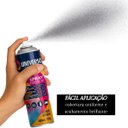 Ver imagem 3 de Tinta Spray 400ml Cinza Uso Geral em Aço Ferro Gesso Cerâmica Couro | Universo | Kit 06 Un
