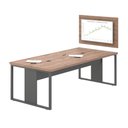 Ver imagem 2 de Mesa de Reunião com Painel e Caixa de Tomada Noce Preto