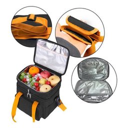 Bolsa Térmica Marmita Lancheira com Alça - Preto - 4
