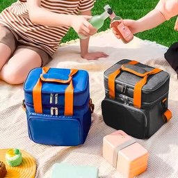 Bolsa Térmica Marmita Lancheira com Alça - Preto - 9