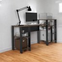 Ver imagem 1 de Mesa Escrivaninha Home Office Affara com Prateleiras para Objetos - Pleno