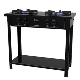 Fogão Industrial 2 Bocas Preto com Tripla Chama e Pés Removíveis Dako Couraçado - 1