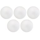 Ver imagem 1 de Kit 05 Assentos Redondo Banqueta Cadeira Estofados Poltronas H02 Corino Branco 30 cm - Lyam Decor As