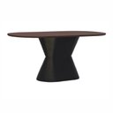 Ver imagem 1 de Mesa de Jantar Apollo Tampo Oblongo 180x90cm Preto/Amêndoa