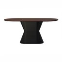 Ver imagem 3 de Mesa de Jantar Apollo Tampo Oblongo 180x90cm Preto/Amêndoa