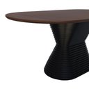 Ver imagem 5 de Mesa de Jantar Apollo Tampo Oblongo 180x90cm Preto/Amêndoa
