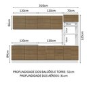 Ver imagem 4 de Armário de Cozinha Completa 310cm Branco/Rustic Stella Madesa 01