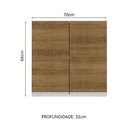 Ver imagem 3 de Armário de Cozinha Aéreo 70 cm 2 Portas Branco/Rustic Glamy Madesa
