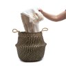 Cesto de seagrass marrom 37cm com alças - Oikos - 4