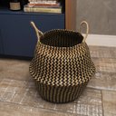 Ver imagem 5 de Cesto de seagrass marrom 37cm com alças - Oikos