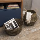 Ver imagem 6 de Cesto de seagrass marrom 37cm com alças - Oikos